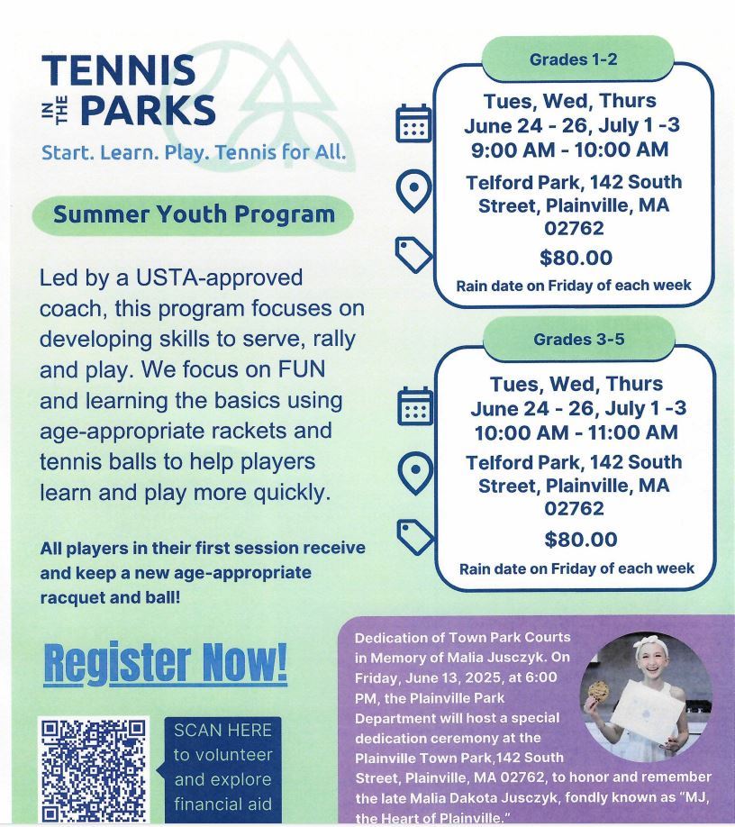 Summer tennis youth program